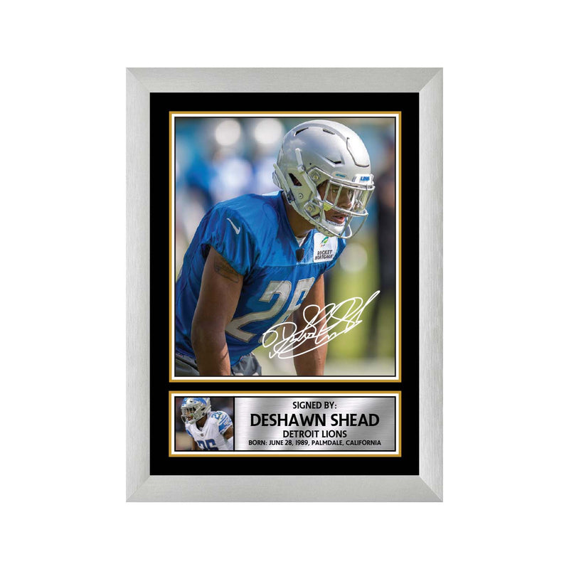 DeShawn Shead 2 Limited Edition Football Signed Print - American Footballer