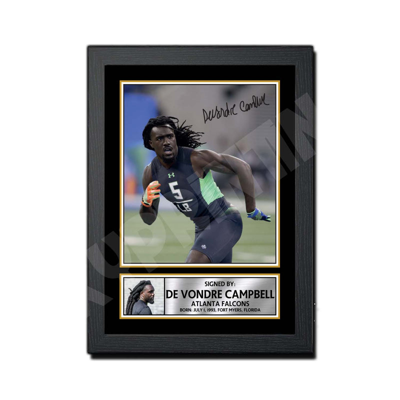 De Vondre Campbell 1 Limited Edition Football Signed Print - American Footballer