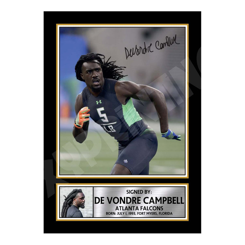 De Vondre Campbell 1 Limited Edition Football Signed Print - American Footballer