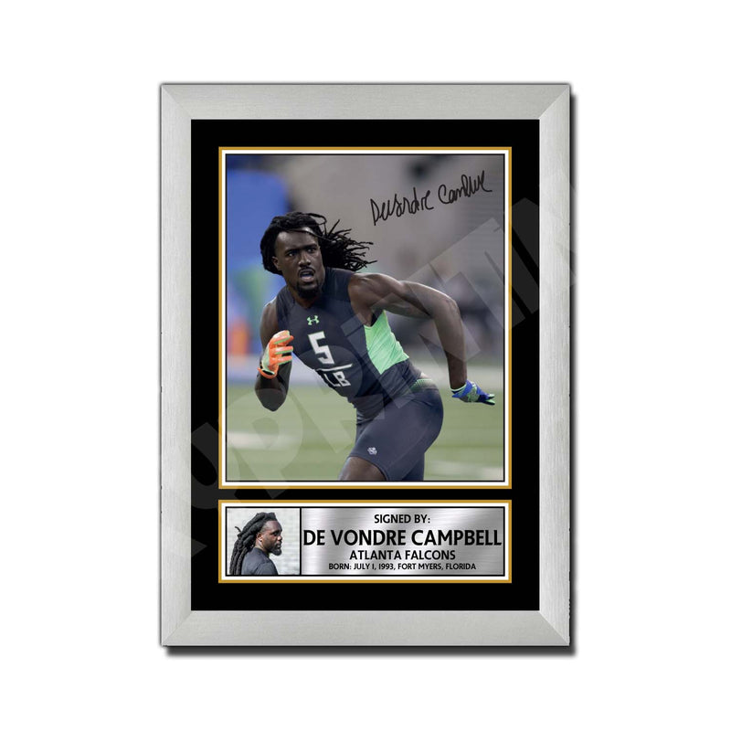 De Vondre Campbell 1 Limited Edition Football Signed Print - American Footballer