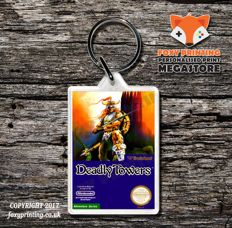 Days Of Thunder Retro NES Game Cover Art Gaming Keyring