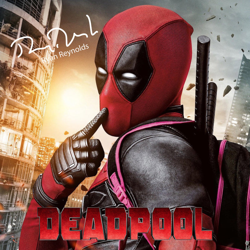 Deadpool Signed Lego Display Case - Minifigure Display Background and Frames