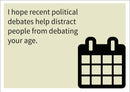 Debating Your Age INSPIRED Adult Personalised Birthday Card Birthday Card