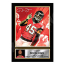 Deion Jones 2 Limited Edition Football Signed Print - American Footballer