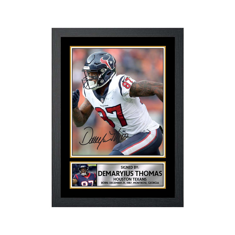 Demaryius Thomas 2 Limited Edition Football Signed Print - American Footballer