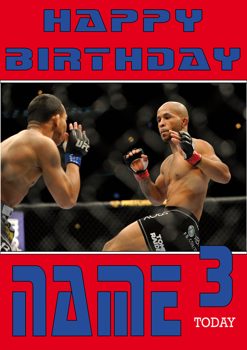 Demetrious Johnson UFC Fan THEME INSPIRED Kids Adult Birthday Card