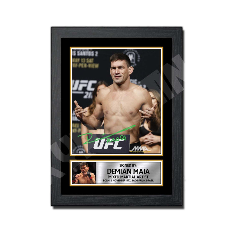 Demian Maia 2 Limited Edition MMA Wrestler Signed Print - MMA Wrestling