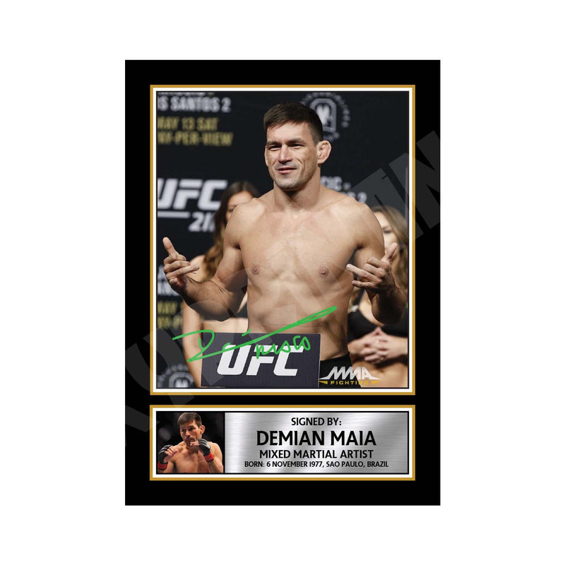 Demian Maia 2 Limited Edition MMA Wrestler Signed Print - MMA Wrestling