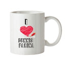 I Love Dennis Farina Celebrity Mug Office Mug