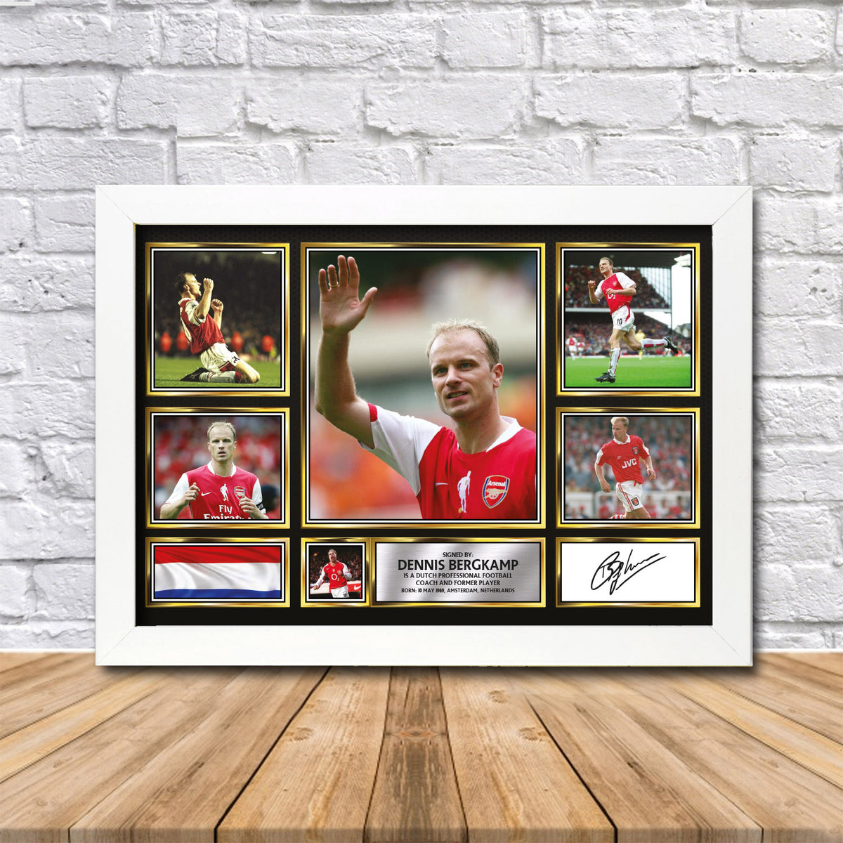 Dennis Bergkamp Printed Signature Print