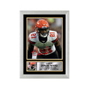 Denzel Ward 2 Limited Edition Football Signed Print - American Footballer