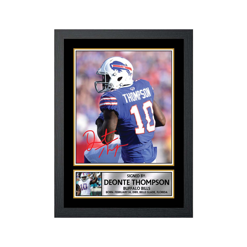 Deonte Thompson Limited Edition Football Signed Print - American Footballer