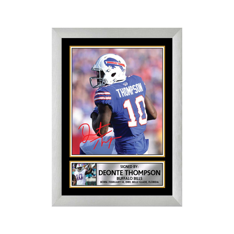 Deonte Thompson Limited Edition Football Signed Print - American Footballer