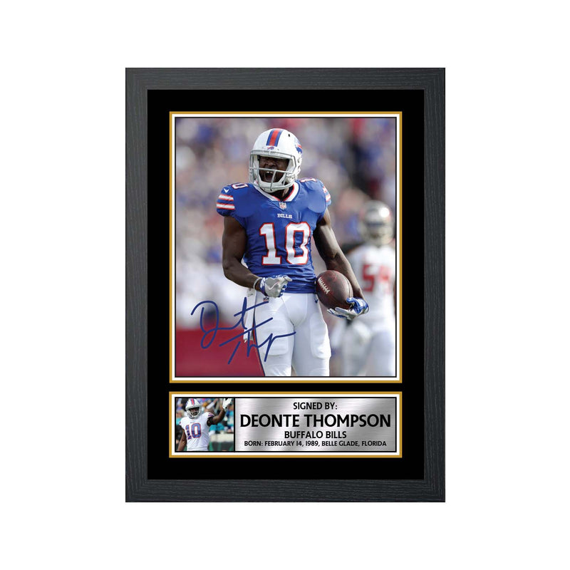 Deonte Thompson 2 Limited Edition Football Signed Print - American Footballer