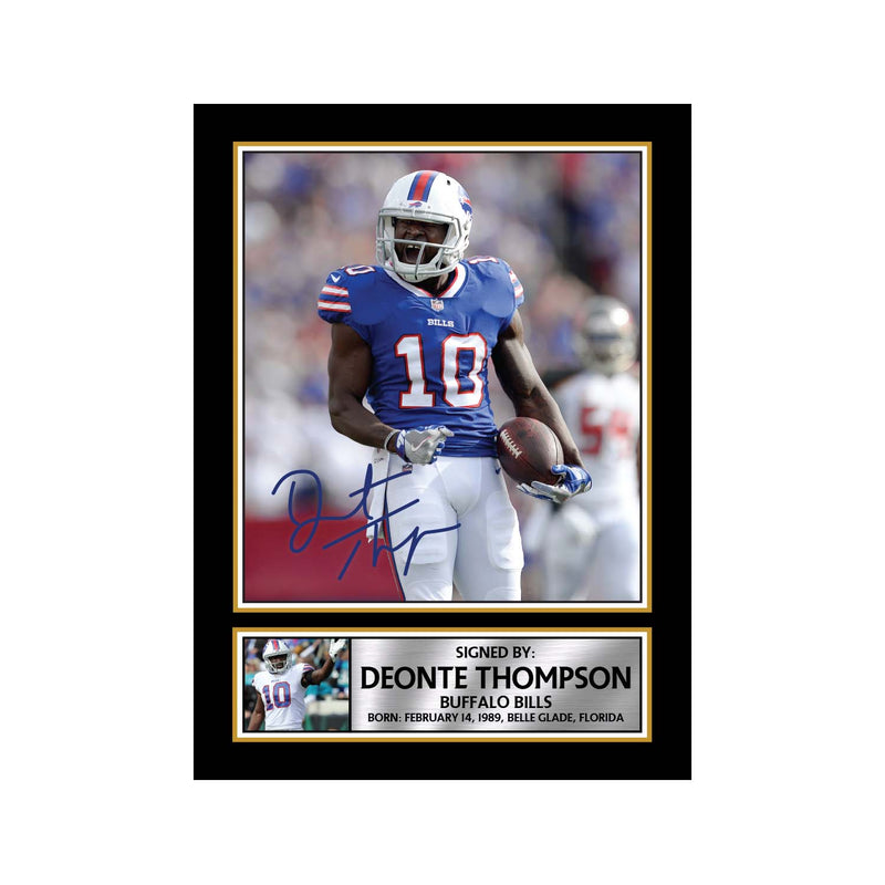Deonte Thompson 2 Limited Edition Football Signed Print - American Footballer