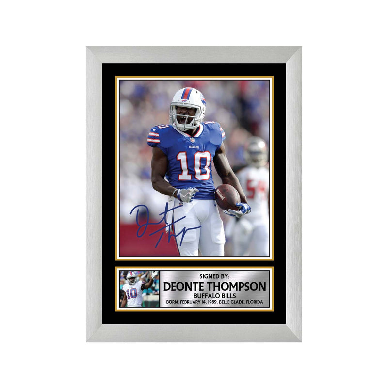 Deonte Thompson 2 Limited Edition Football Signed Print - American Footballer