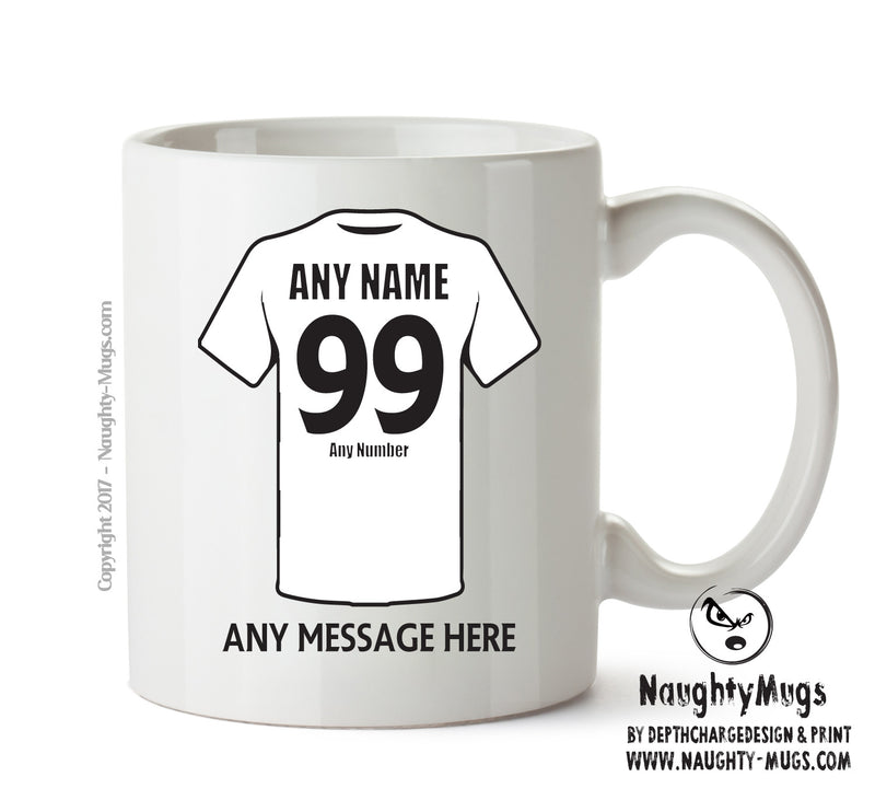 Derby County Football Team Mug - Personalised Birthday Age and Name
