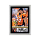 Derek Wolfe Limited Edition Football Signed Print - American Footballer