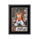 Derek Wolfe 2 Limited Edition Football Signed Print - American Footballer