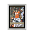 Derek Wolfe 2 Limited Edition Football Signed Print - American Footballer
