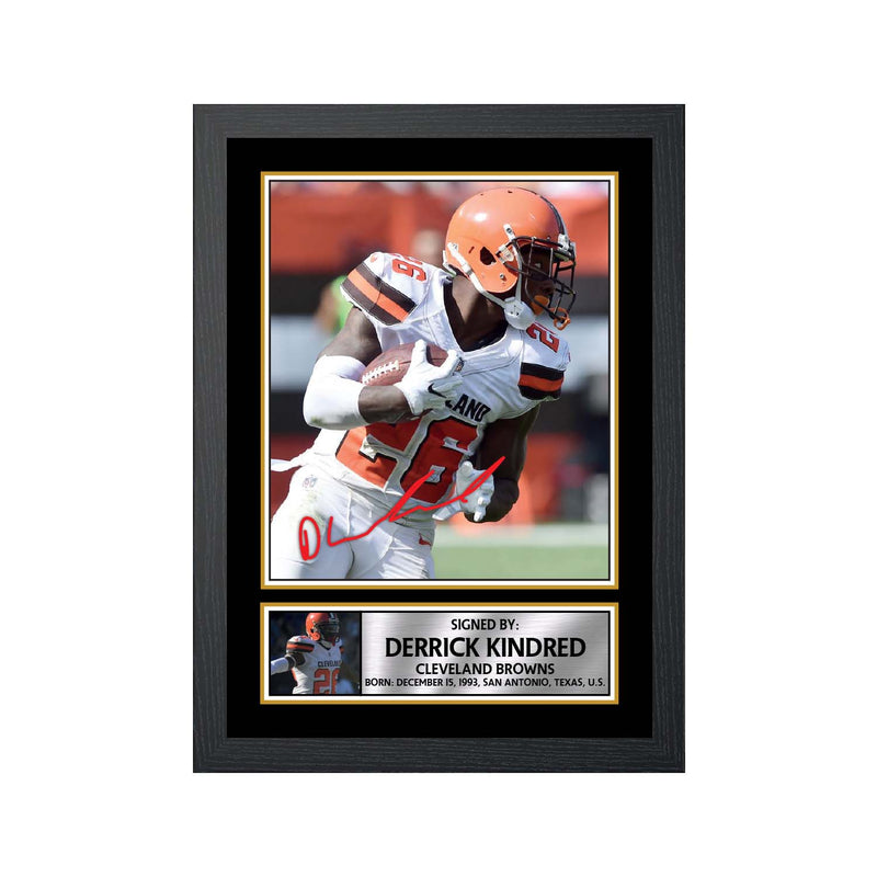 Derrick Kindred 2 Limited Edition Football Signed Print - American Footballer