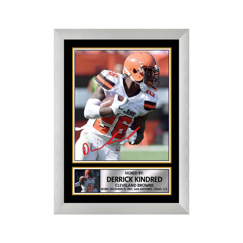 Derrick Kindred 2 Limited Edition Football Signed Print - American Footballer
