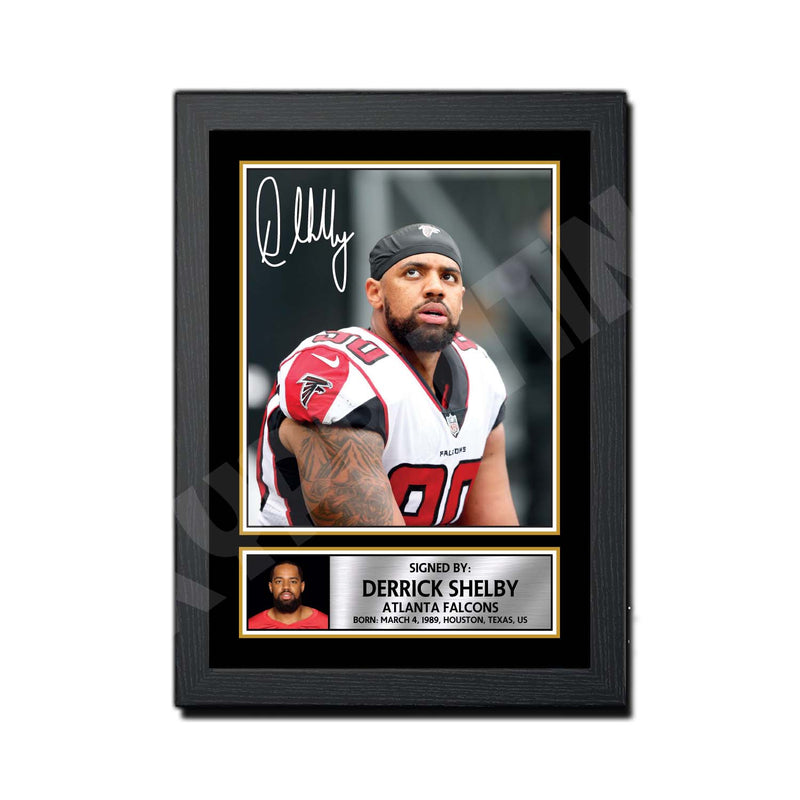 Derrick Shelby 2 Limited Edition Football Signed Print - American Footballer