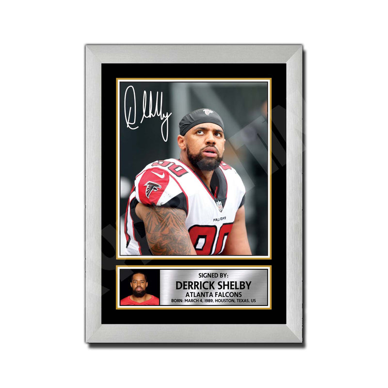 Derrick Shelby 2 Limited Edition Football Signed Print - American Footballer