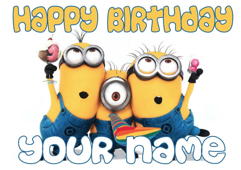 Despicable Me 3 THEME INSPIRED Style Kids Adult FUNNY Birthday Card