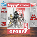 Personalised Destiny Inspired Style Game Kids Inspired Birthday Card (SA)