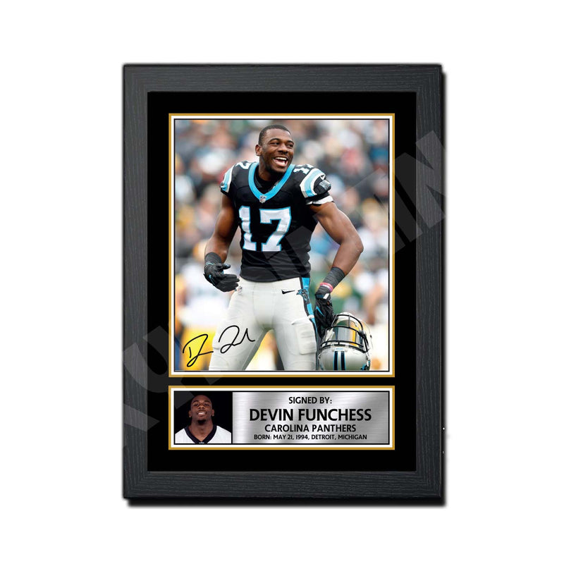 Devin Funchess 1 Limited Edition Football Signed Print - American Footballer