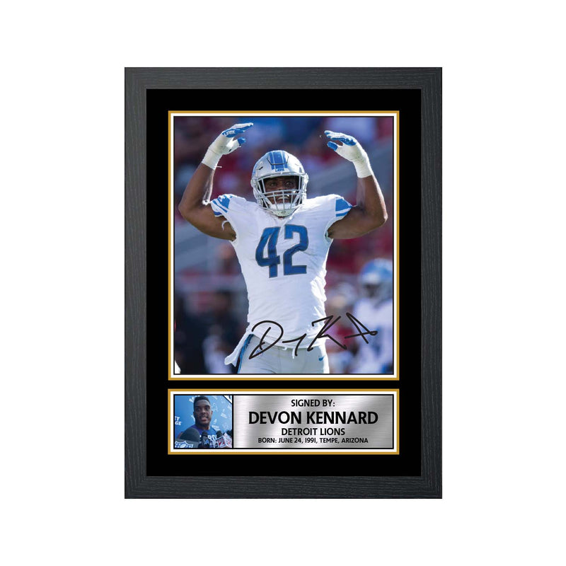 Devon Kennard Limited Edition Football Signed Print - American Footballer
