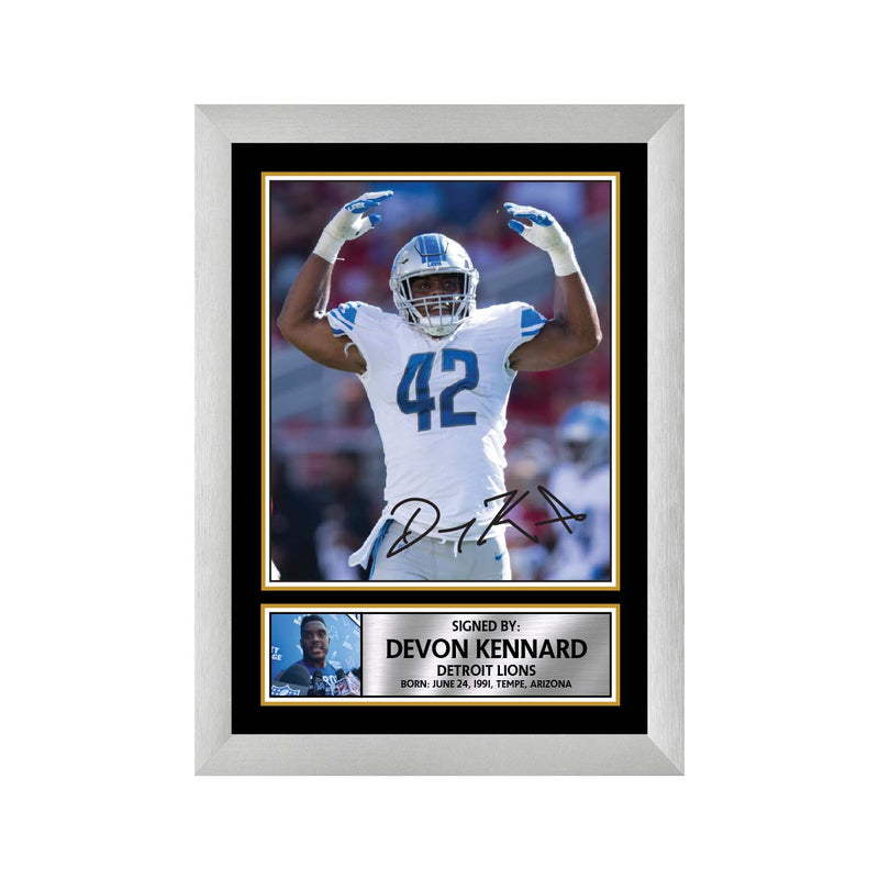 Devon Kennard Limited Edition Football Signed Print - American Footballer