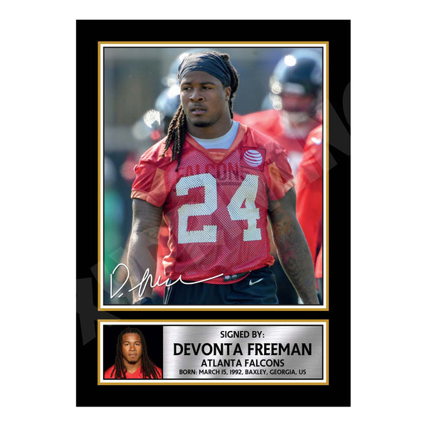 Devonta Freeman 1 American Football Printed Signature Print