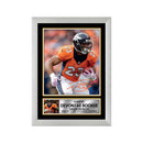 Devontae Booker Limited Edition Football Signed Print - American Footballer