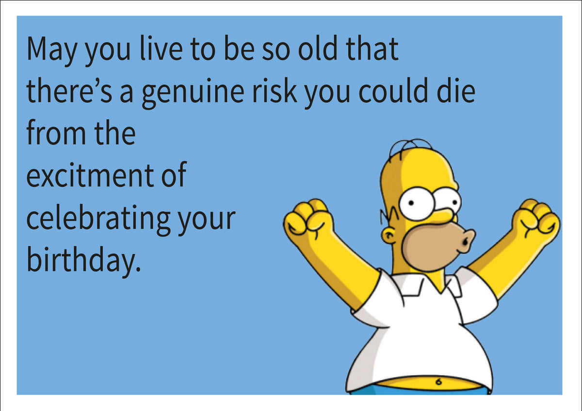 Die From Excitment INSPIRED Adult Personalised Birthday Card Birthday Card