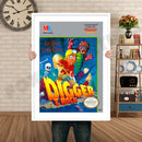 Digger Rock Retro GAME INSPIRED THEME Nintendo NES Gaming A4 A3 A2 Or A1 Poster Art 197