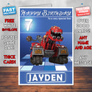 Dinotrux 1 Style Theme Personalised Kidshows Birthday Card (SA)