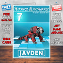 Dinotrux 3 Style Theme Personalised Kidshows Birthday Card (SA)