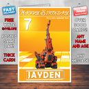Dinotrux 5 Style Theme Personalised Kidshows Birthday Card (SA)