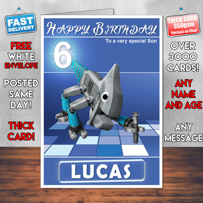 Dinotrux 6 Style Theme Personalised Kidshows Birthday Card (SA)