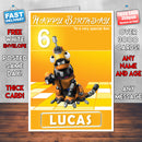 Dinotrux 8 Style Theme Personalised Kidshows Birthday Card (SA)