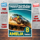 Personalised Dirt Rally Keyart Inspired Style Game Kids Inspired Birthday Card (SA)
