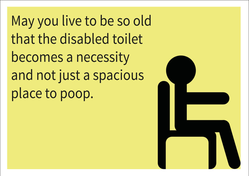 Disabled Toilet INSPIRED Adult Personalised Birthday Card Birthday Card