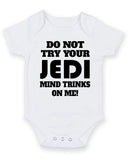 Do Not Try You Jedi Mind Tricks Personalised Baby Boy Girl Unisex Short Sleeve Bodysuit