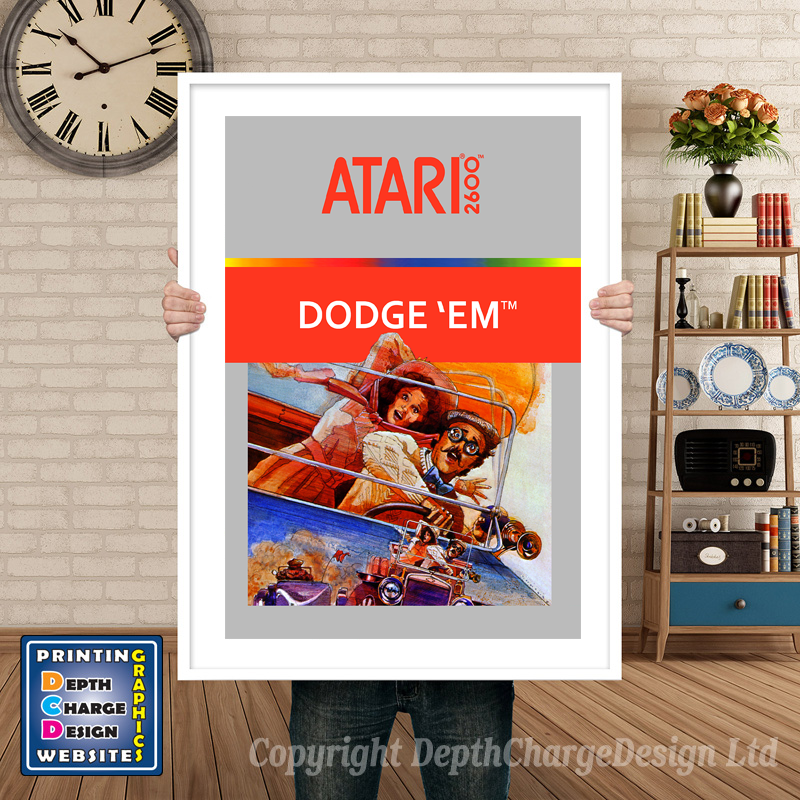 Dodgeem - Atari 2600 Inspired Retro Gaming Poster A4 A3 A2 Or A1