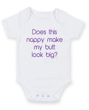 Does This Nappy Makes My Butt Personalised Baby Boy Girl Unisex Short Sleeve Bodysuit