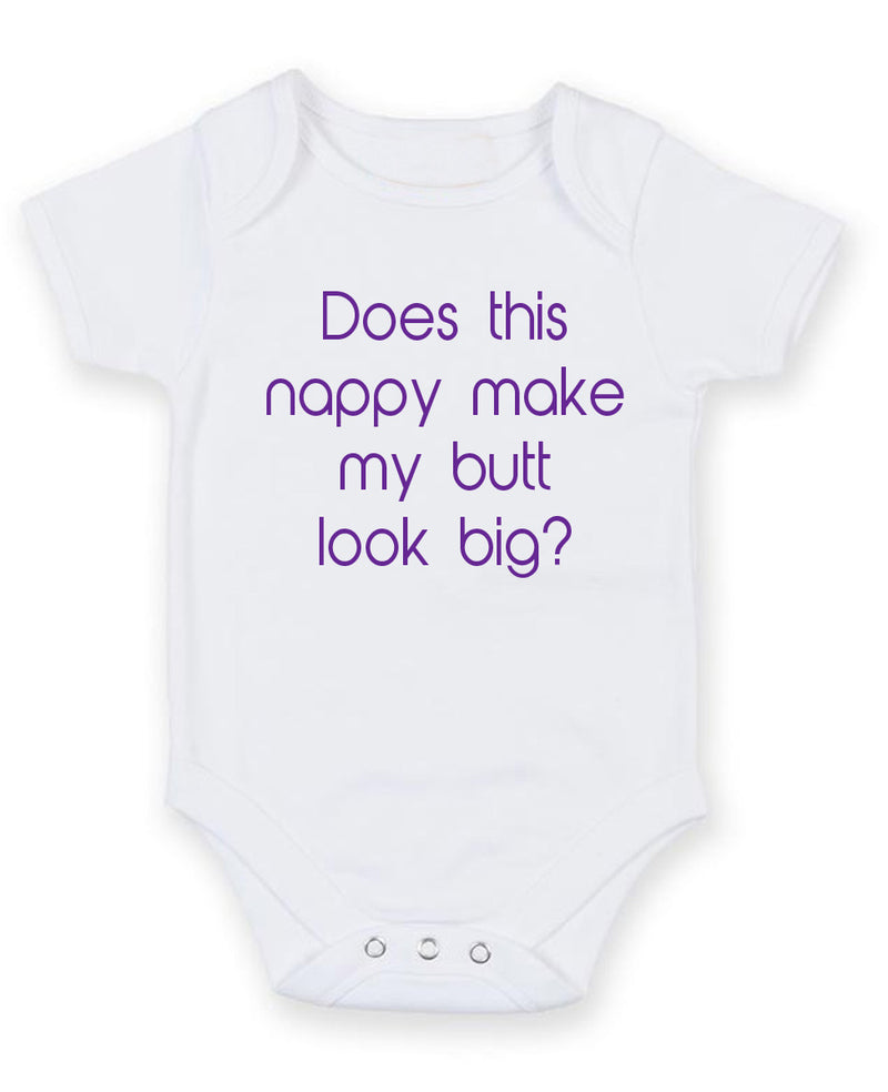 Does This Nappy Makes My Butt Personalised Baby Boy Girl Unisex Short Sleeve Bodysuit