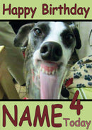 Dog Drinking From Glass Funny Kids Adult Personalised Birthday Card Gift Present