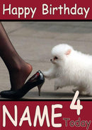 Dog Stepping On Shoe Funny Kids Adult Personalised Birthday Card Gift Present